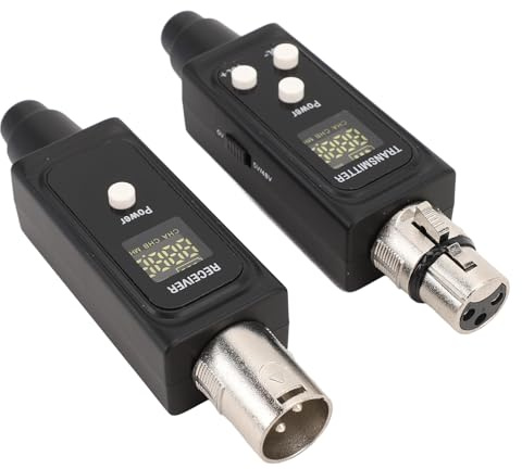 2,4-GHz-UHF-Funk-XLR-Sender- und Empfängersystem, 20 Kanäle, Wiederaufladbar, Rauschunterdrückung, Lautstärke-Hall-Stummschaltung, für Dynamische Mikrofon-PA-System-DSLR-Kamera