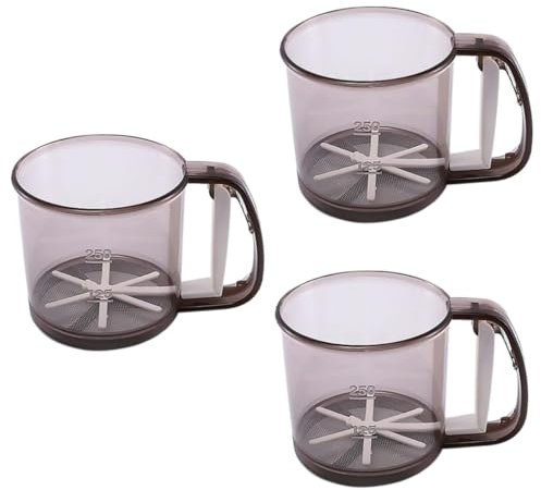Alipis 3pcs Mesh Flour Sifter for Bread Making Handheld Flour Sifter Scale Reusable Strainer