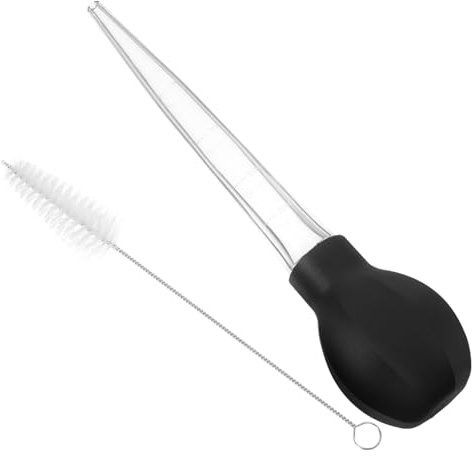 BIUDECO 1set Chicken Baster Liquid Measuring Tool Leakproof Oil Transfer Pump Brush for BBQ Baking and Cooking for Marinading and Liquid Transfer