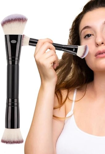 Pinceau à fond de teint, pinceau à poudre à double extrémité, pinceau estompeur, pinceau de maquillage anti-cernes, pinceau pour contouring, pinceau de maquillage pour adultes, pinceau de maquillage à