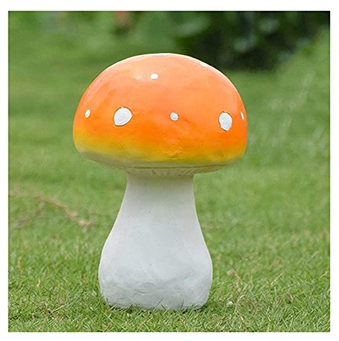 HXFFXHF Gartenstatuen Outdoor Dekor Balkon Figur im Freien Pilzstatuen, Gartendekor Skulpturen Terrassen Yard Rasen Handwerk Ornamente handbemalte Pilze (a, 11x10x12cm)