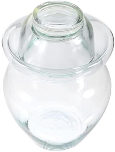 FengQingHuaGG 2500ml Pickle Jar, Traditional Chinese Fermentation Crock with Water Seal Lid, Glass Pickles Sealing Can, for Pickling & Food Preservation