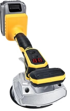 KONGMM Vibratore per Piastrelle, Piastrellista Cordless da 8500 Giri/min, Ventosa in Lega Regolabile a Otto velocità, for Piastrelle da 30-260 cm, con Batteria da 18 V.