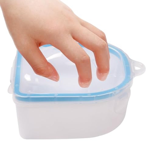 Nail tremper au large du bol - Bowl de manucure | Plat de trempage des ongles | Outils de dissolvant polonais | Drenche à double couche Doss de dissolvant du col | Extrateur de poudre de trempette en