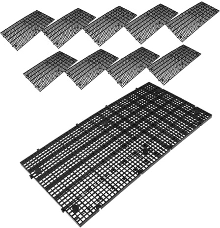 Milisten 10pcs Fish Tank Divider Plastic Grid Panels Filter Net Bottom Tray for Aquarium Breeding Compartment Creation