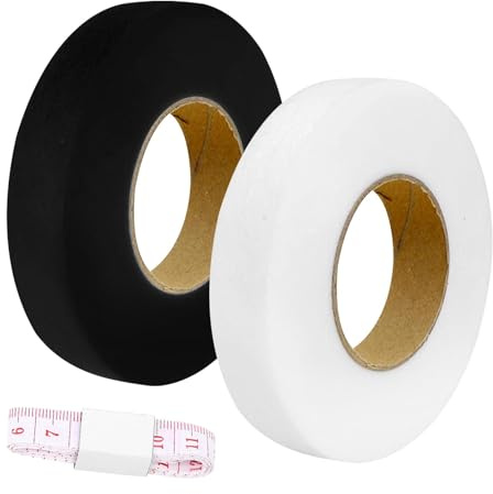 LianSinGo 2 Pack Iron On Hemming Tape, 60 M Wonder Web Hemming Tape, Hem-ming Web Tapes for Fabrics, Ideal for Splicing Fabrics, Trousers, Clothes & Curtains
