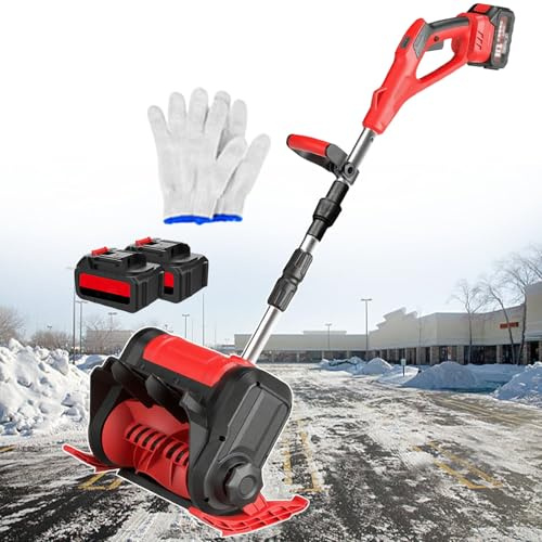 Spazzaneve elettrico senza fili, spazzaneve elettrico a batteria, regolabile in 3 direzioni, larghezza di pulizia di 30 cm, caricabatterie incluso, ideale per uso in proprietà e in fabbrica