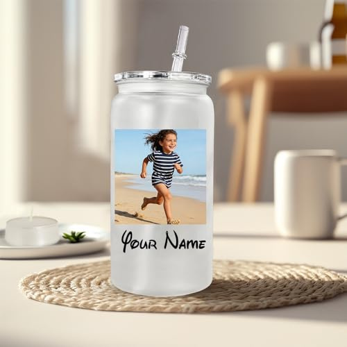 soulglass Tasse photo personnalisée, Mug à café photo personnalisé de 16oz, Mug en plastique personnalisé avec photo, Taza Personalizadas pour hommes, femmes et famille