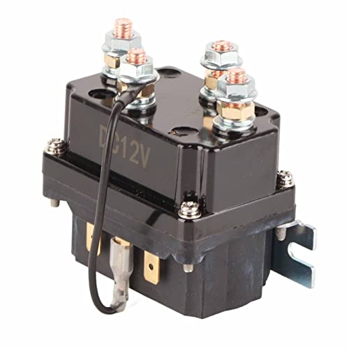 Culnflun Relé de solenoide, contactor de Repuesto de solenoide de relé de cabrestante de 12 V 250 A para cabrestante ATV UTV de 3000 a 5000 Libras