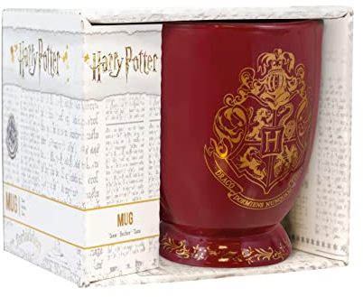 Harry Potter Hogwarts Wappen Kaffeetasse - Offiziell lizenziertes Merchandise, Keramiktasse 250 ml (8.5 oz) Geschenk für Zauberer-Welt-Fans