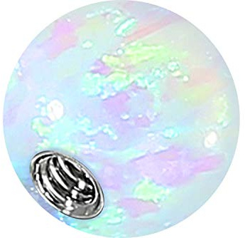 PIERCINGLINE Universelle Schraubkugel mit Innengewinde | SYNTHETISCHER OPAL | Piercing Aufsätze Kugel Ersatz | Farb & Größenauswahl