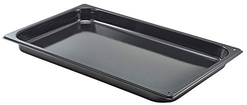 Genware Plaque de cuisson en émail GN 1/1 de 40 mm de profondeur – Simple – Gastronorm – Moules à Gastro Food – Moules en émail