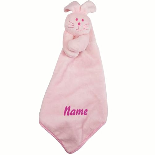 Welpen Schmusetuch Schnuffeltuch Hase Bestickt mit dem Namen Ihres Hundes