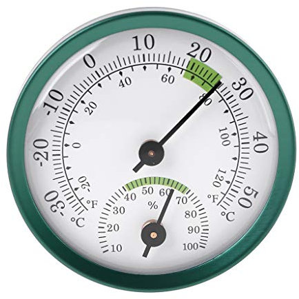 Museourstyty Thermomètre hygromètre mécanique pour intérieur et extérieur en métal