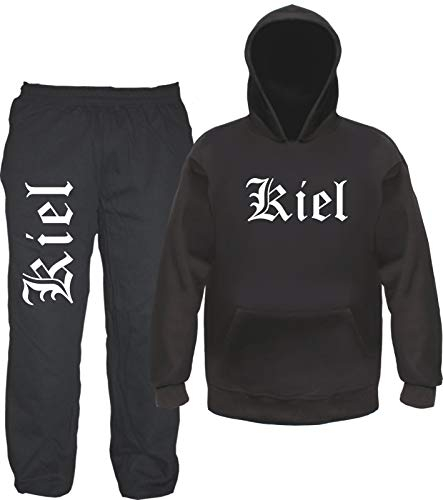 sostex Kiel Jogginganzug - Altdeutsch - Jogginghose und Hoodie XL Schwarz