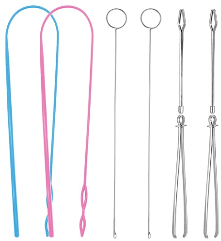 MenYiYDS 8 Stück Kordeleinfädler, elastisch, flexibler Kordelzug, Kordelzug, elastisches Gummiband, Garn, Reißverschluss, DIY Nähen, Bastelbedarf, Nähzubehör, Strickzubehör.