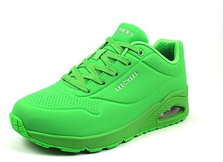 Skechers Uno Stand On Air Zapatillas para Mujer, Green Durabuck/Mesh, 36.5 EU
