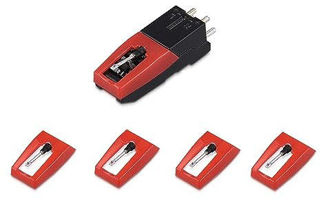 5 Pieces Turntable Needle Replacement - 5 Pack Stylus - Universal Turntable Cartridge - Ruby & Ceramic - Record Player Needle Accessories For Crosley, Ion, Jensen, Pyle, Philips,