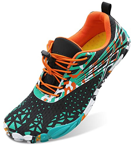 Mens Barefoot Shoes Quick Dry Water Sports Hiking Shoes Women Black M US (12 Women/10 Men)=EU43