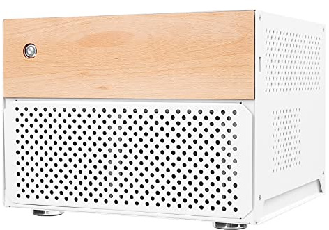 AUDHEID Châssis NAS à 8 baies, stockage réseau informatique, prend en charge 8 disques durs de 8,9 cm + 2 plateaux SSD de 2,5, compatible MATX/uATX/ITX, Cloud privé personnel (sans disque) (blanc)