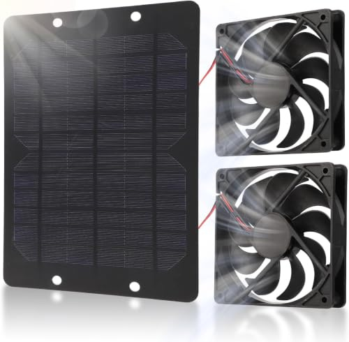 Hapivida Dubbel solfläkt 10 W 12 V med solpanel