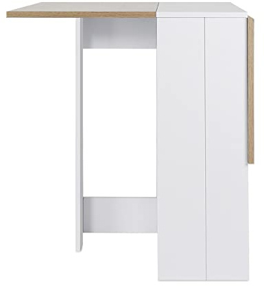Cannoli Tavolo Pieghevole in Legno Con Ruote per 6 Persone - Design Moderno, Richiudibile (103 * 76 * 73.4cm)