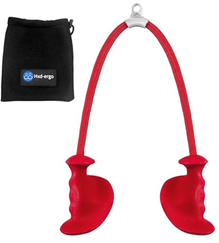 HXD-ERGO Ergonomic Tricep Rope Cable Attachment, 36 Inch Lat Pull Down Attachment Triceps Rope with Non-Slip Handles, Home Gym Accessories for Cable Machine Attachments For Pulley System