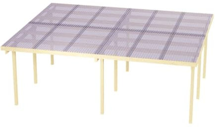 Wood & Play Granit II Doppelgaragenüberdachung - Hochwertige Verarbeitung - Selbstmontage - Robust und langlebig - Solide Basis - Vielseitig einsetzbar - 600 x 500 cm (Pfosten 300 cm) + PVC-Dach