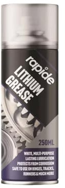 PNJB Rapide 250ml Lithium Grease Aerosol, Spray Lubricant, Multipurpose, Hinge Track Oil, Protect Against Wear & Corrosion, Effective, Versatile, (1PCS)