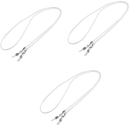 WRITWAA 3stücke Eyeglass Chain Cord Mit Verstellbaren Silikonkappen Elegante Brillenkette Für Sonnenbrillen Und Lesebrillen Praktisches Accessoire Weiß Für Alltag Und Sport