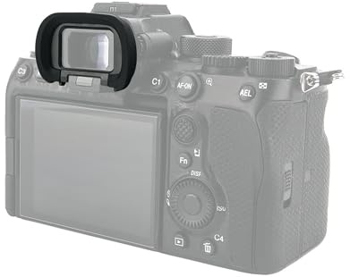 JJC Silikon Augenmuschel für Sony A1 A1II A9III A7RV A7RVI A7SIII A7IV A7V | Robustes Silikon ersetzt FDA-EP19, schützt den Sucher vor Streulicht