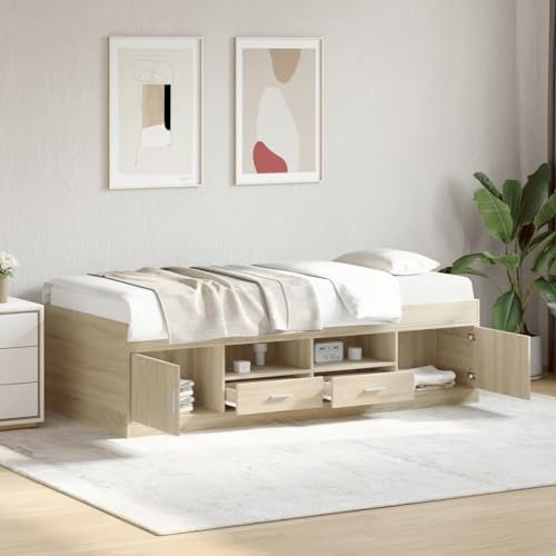 XGWKCNV Furniture select-Daybed mit Schubladen ohne Matratze Sonoma Eiche 100x200 cm