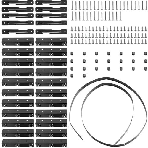 AKOZLIN Louvers Hardware Kit for Blinds and Shutters with Complete Fitting Kit Up to 11 Boards Louver (48''),Black