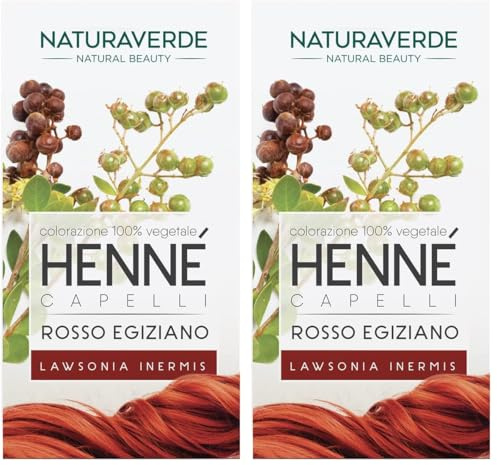 NATURAVERDE COLORANTE VEGETALE 100% HENNÉ EGIZIANO (Confezione da 2)