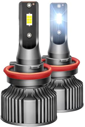 RATSTONE H8 led,H8 nebelscheinwerfer,H9/H11 LED Fernlicht,LED Abblendlicht,Breiterer Nebellichtstrahl,Helligkeit kann um bis zu 330% erhöht Werden,Express-Einrichtung,6000K,12V,Weiß,2 Stück