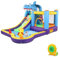 Bonnlo Chateau Gonflable, Piscine Gonflable Enfant, Parc Aquatiques Enfants Thème Requin, avec Souffleur, 268x380x244cm