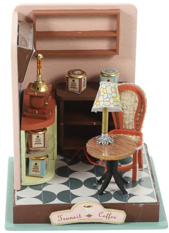 ifundom DIY-miniaturpuppenhaus Aus Holz Handgefertigtes Modellhaus Bausatz-holzhausmodell Zum Selberbauen Vintage-miniaturhaus Für Dekoration