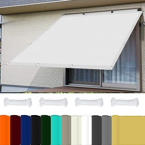 Outdoor Party Patio Pergola Markise Ersatz Wasserdichte Markise Leinwand 2,2 x 7,5 m Weiß Langlebig und Perfekt für Outdoor-Veranstaltungen