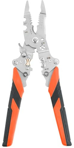 Spelafili 12 in 1, Pinze per Elettricisti, Strumento Multifunzionale per Elettricisti di Aggiornamento 2025, Pinze per Cavi per Spelare, Avvolgere, Dividere, Tagliare, Bloccare, Crimpare