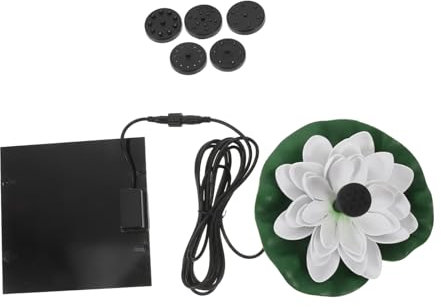 WEKADRIN Fontaine Solaire Lotus Pour Bain Oiseaux Pompe Eau Solaire Extérieur Décoration Jardin Fontaine Bassin Étang Fonctionnalité Robuste Attrait Oiseaux Renforcé