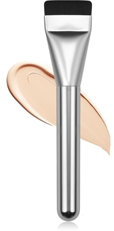 Velvoria Pinceau Plat Fond de Teint pour Maquillage Liquide, Pinceaux de Maquillage Rapides, Cosmétiques Visage, Pinceau Correcteur pour Liquides, Crèmes, Blush