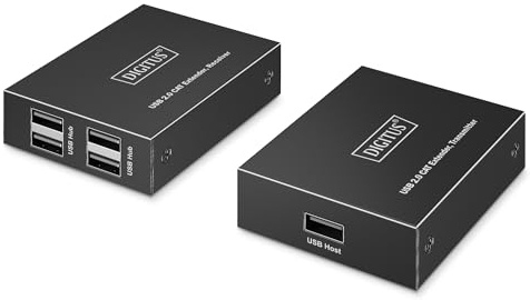 Digitus Estensore Cat Usb 2.0, 4 Porte UsB-A, 150 M (usb2.0 Catextender 4xusB-A 150m - For Use With Cat 6 [or Higher])