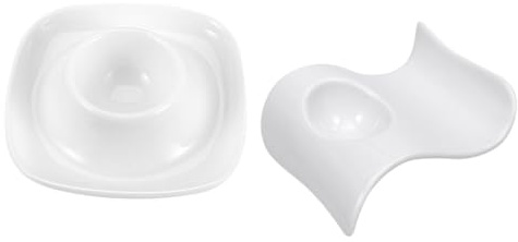 VALICLUD 2 pièces Support Œufs Céramique de Coquetiers et Facile à Nettoyer pour Déjeuner pour Cuisine Restaurants