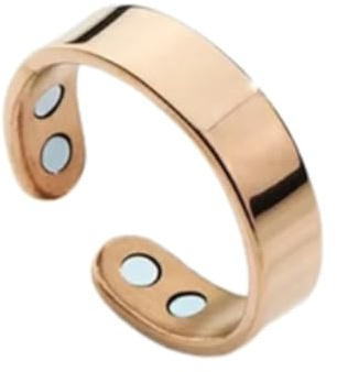 Hasdnker Ring Ringe Damen Bijouterie Herren Abnehmring Magnetische Blutzuckerkontrolle Energie Wellness Ringe Schwarz Roségold Anti-Schnarch-Gerät Roségold