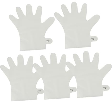 HONMEET Feuchtigkeitsspendende Handmasken 5 Stück Peeling Handmasken mit Exfoliating Whitening Effekt Breathable Handschuhe aus PE/PP für Trockene Rissige Hände