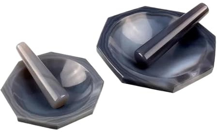 Mörser mit Stößel Natural Agate Mortar And Pestle For Chemistry Laboratory Grinding Iner Diameter 30mm To 180mm(ID 80mm)