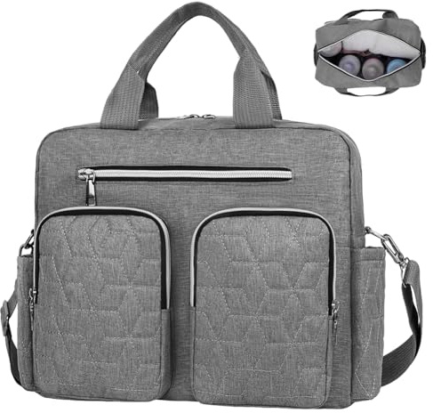 ABOHU Borsa Fasciatoio Neonato, Borsa fasciatoio per ciuccio e fasciatoio, borsa a Tracolla per Pannolini Grande Capacità in Oxford Impermeabile, pannolini da viaggio per mamma e papà, tasche isolate