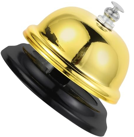 iplusmile Sonnette de Service Cloche de Contrepoids Dorée, Cloche D’appel pour Bureau et Salle de Classe, Jeu Interactif D’entraînement la Concentration des Élèves, Accessoire Scolaire