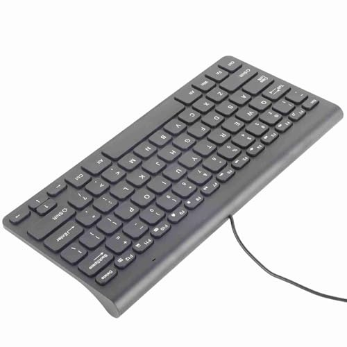 LICAEVEY Ensemble Clavier et Souris Filaire USB Compact, Mini Clavier et Souris avec Câble Durable pour Une Expérience Confortable, Câble de 1, de Long, pour Le Bureau à Domicile (Black)