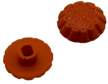 Cappuccio per Joystick per AYN Thor Console Gaming Copertura Grip per Bastoncini Sostitutiva Stampa 3D Antiscivolo (orange)